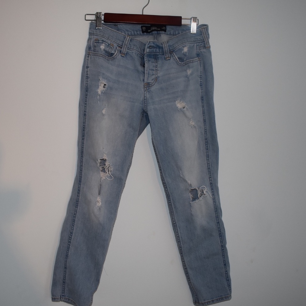 Hollister distressed boyfriend jeans
